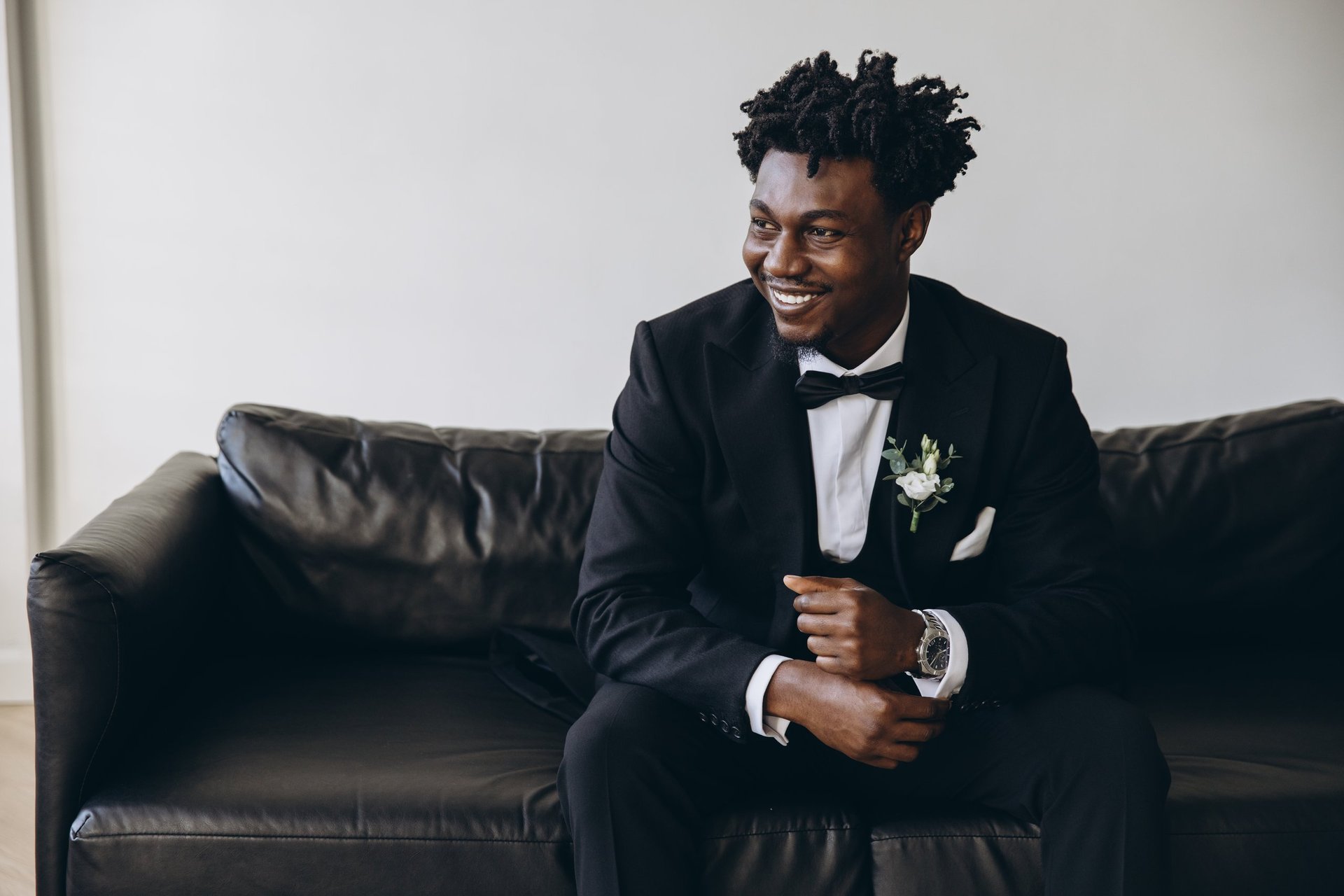 Groom in elegant suit