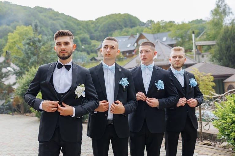 Groomsmen in suits