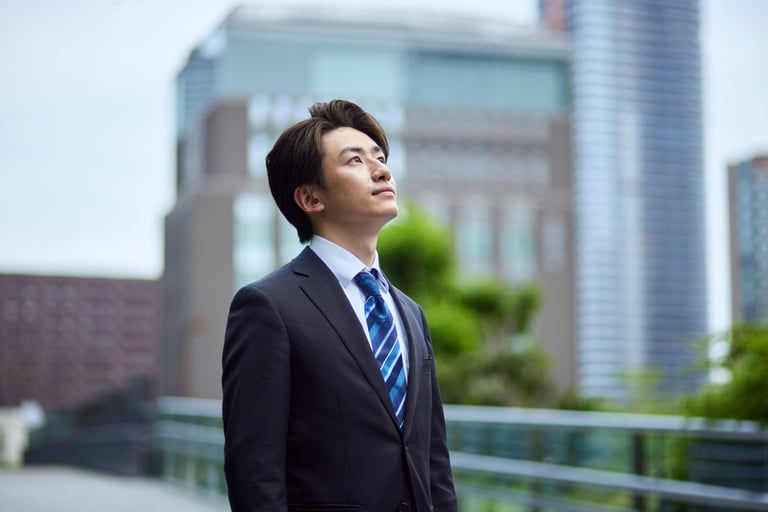 Japanese man in suit