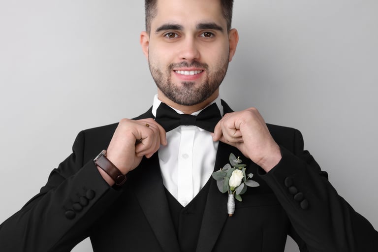 Young groom portrait